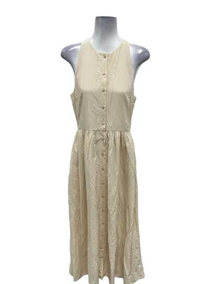 Cream Sleeveless Racerback Dress OSN