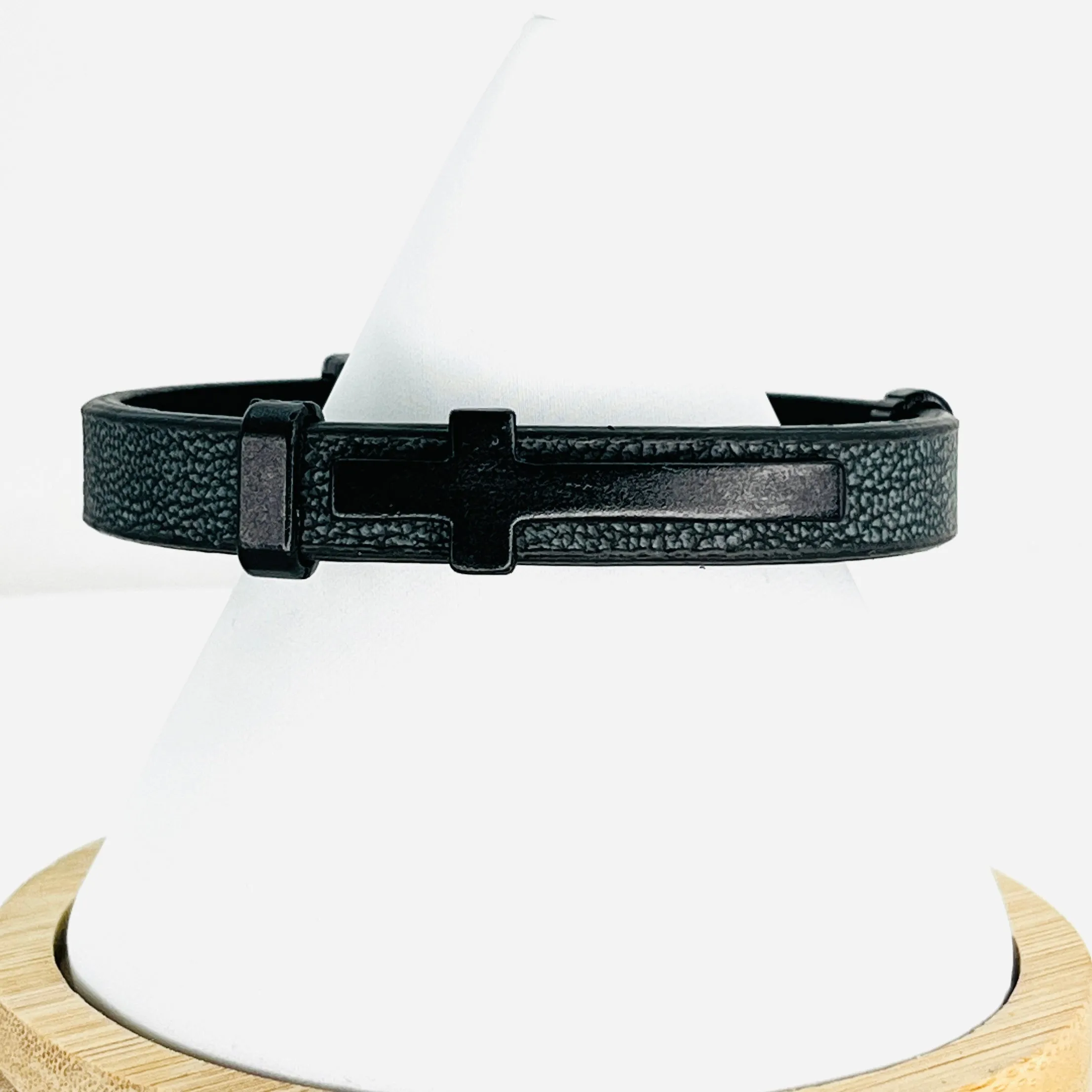Cross Leather Bracelet for Men: Bold and Stylish
