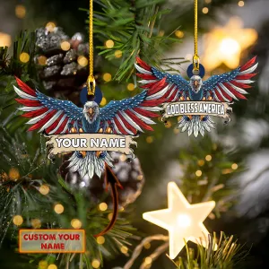 Custom Shaped Ornament Eagle American DT69-CT-1131