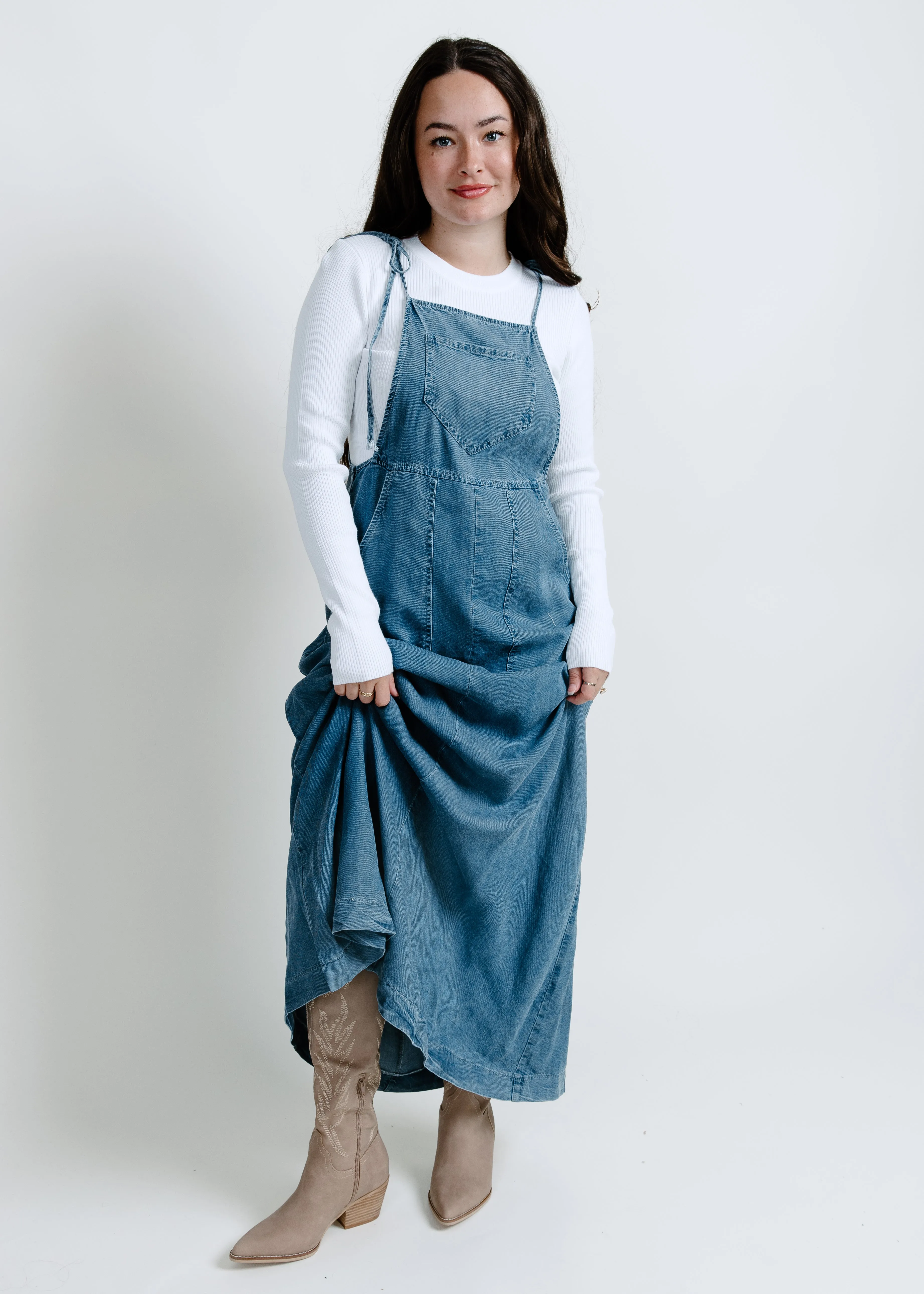 Daisy Tie Shoulder Maxi Dress