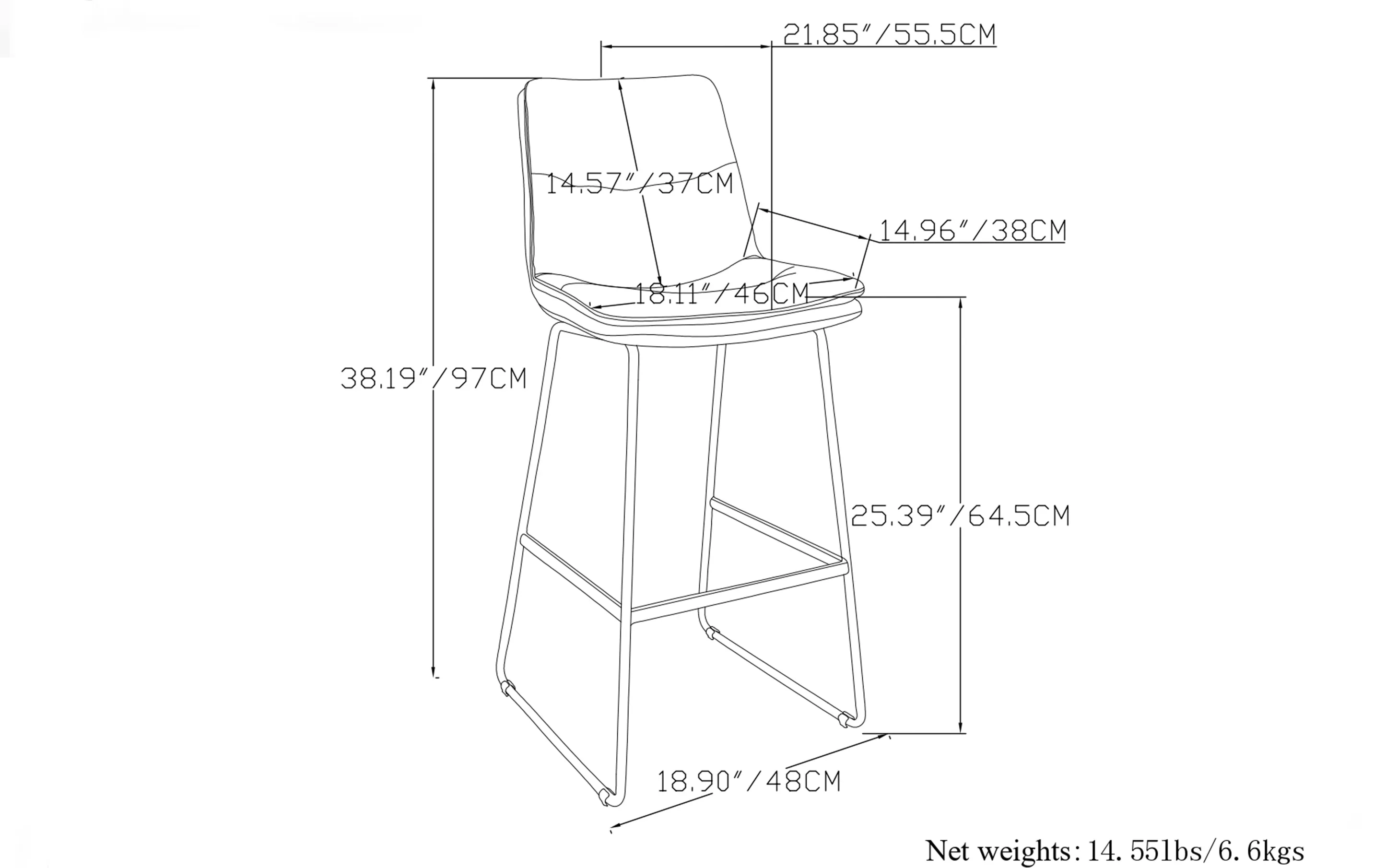 Danika Counter Height stool (Set of 2)