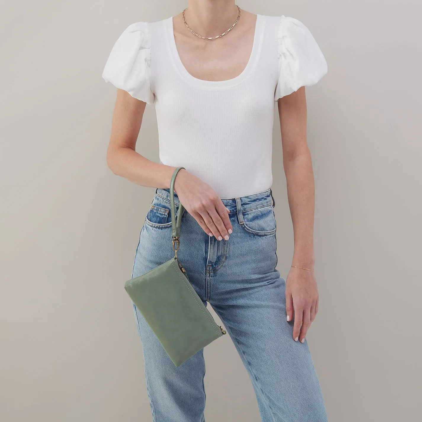 Darcy Crossbody In Polished Leather - Jade