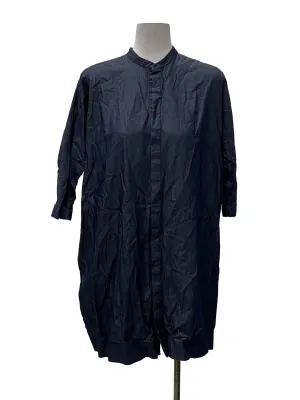Dark Blue Button Up Shirt Dress IGC