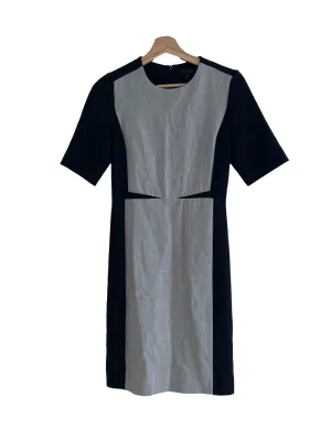 Dark Blue Grey Short Sleeves Dress
