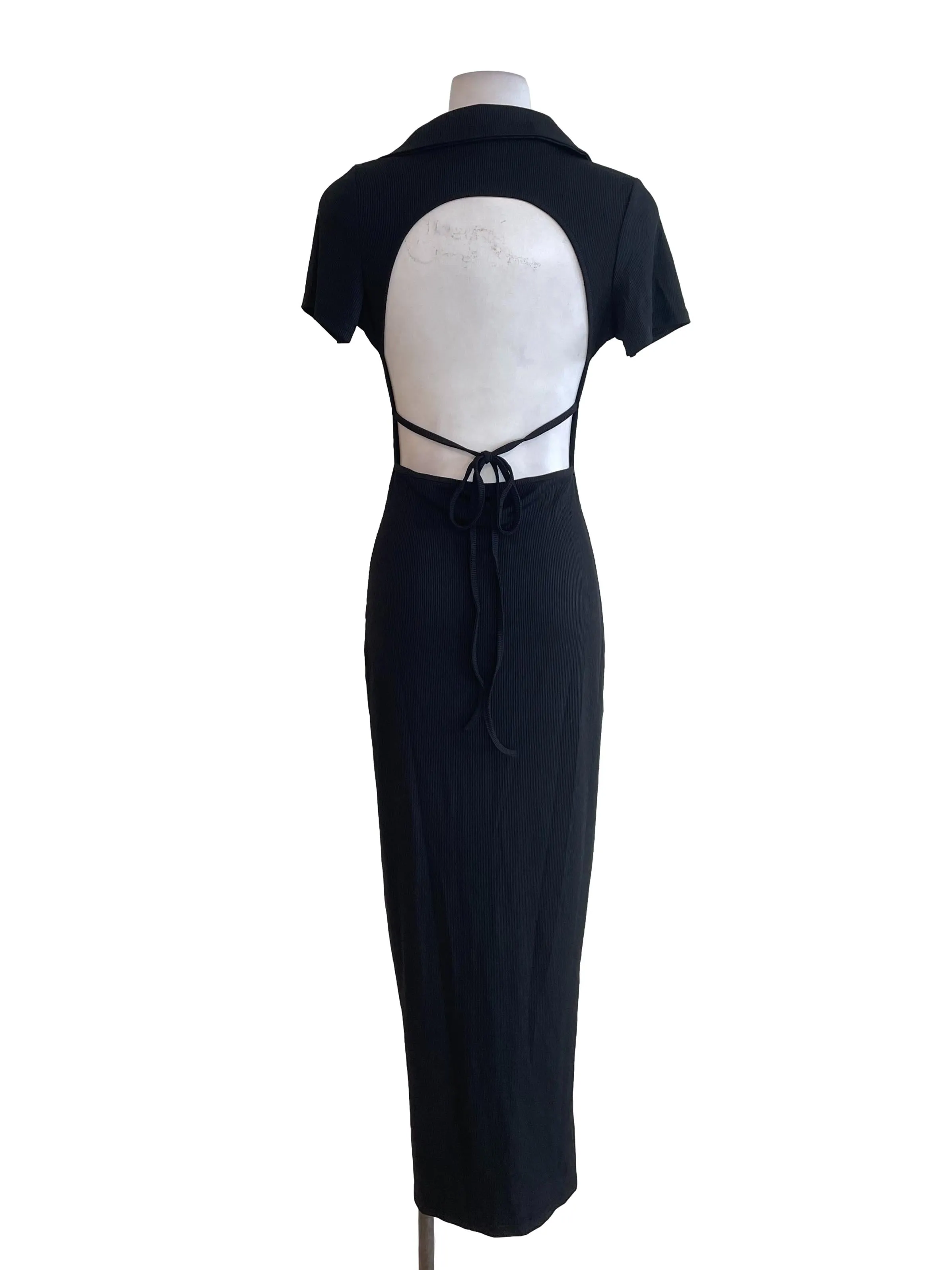 Dark Grey V-Neck Dress
