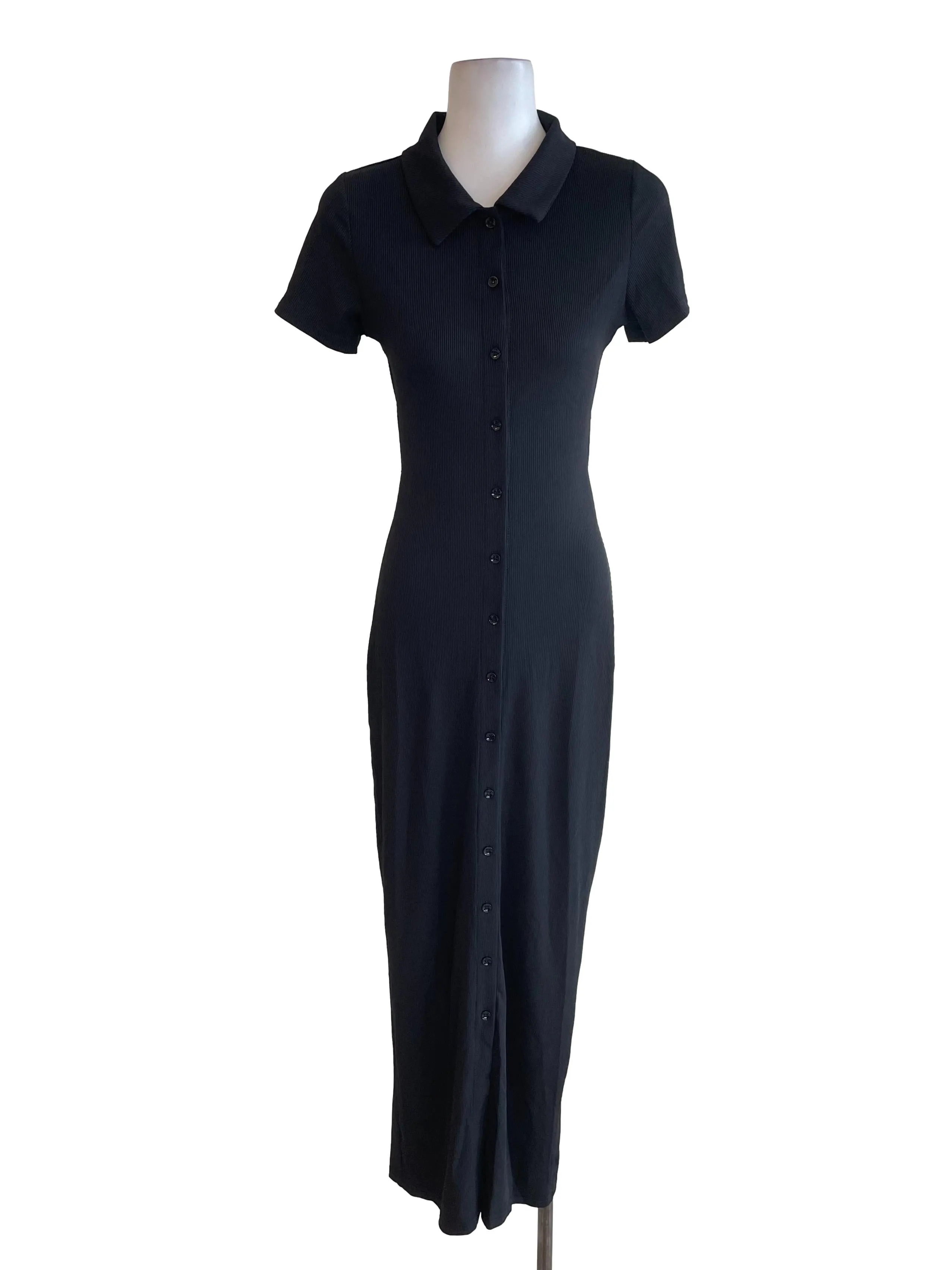 Dark Grey V-Neck Dress