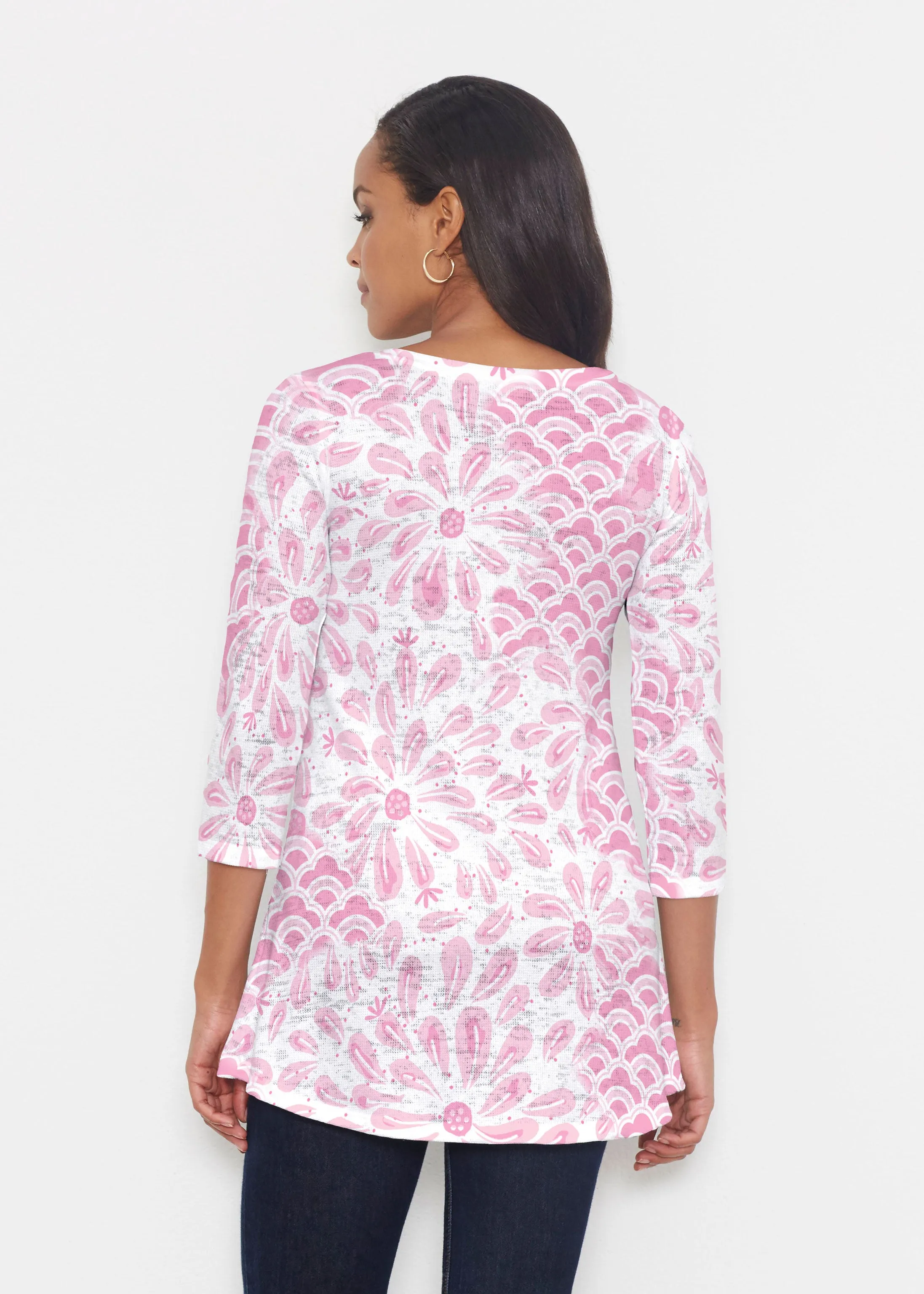 Daybreak Pink (8073) ~ Katherine Hi-Lo Thermal Tunic