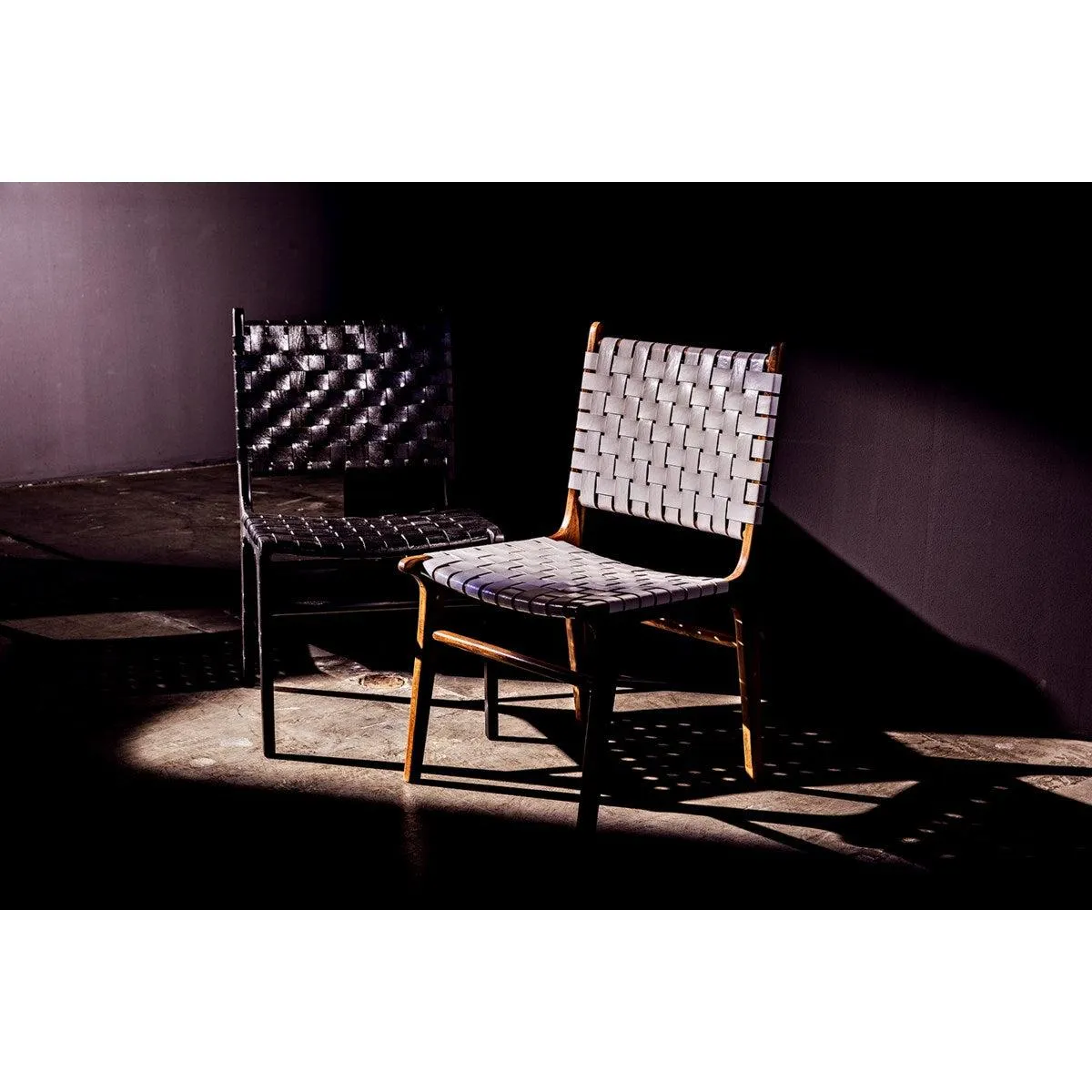 Dede Dining Chair, Leather, Black