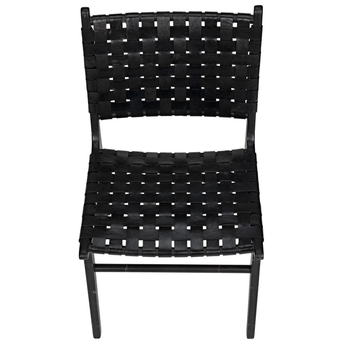 Dede Dining Chair, Leather, Black