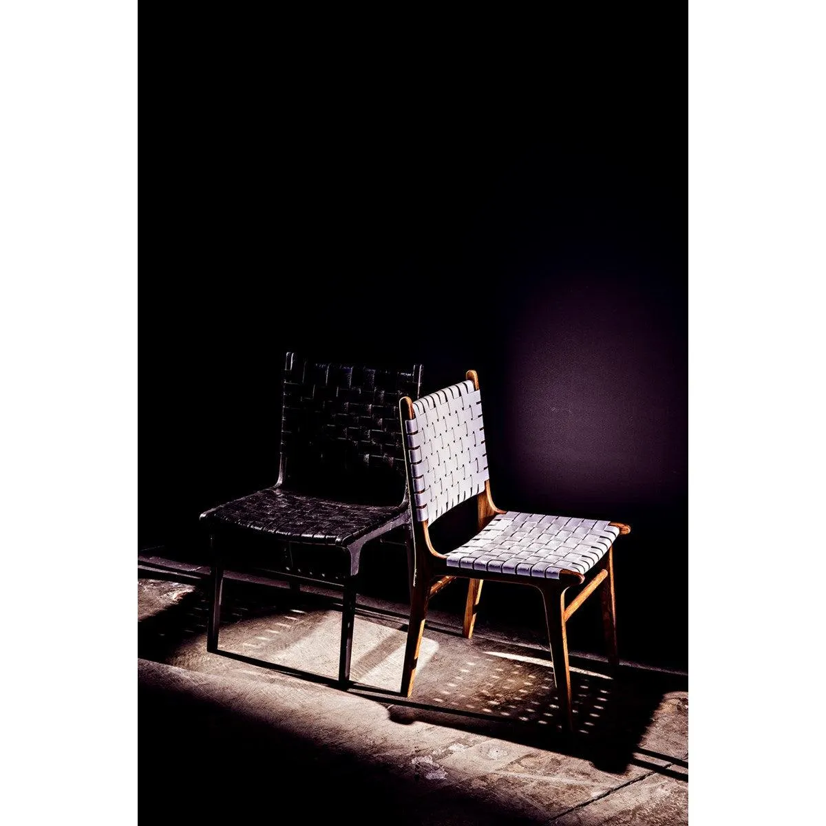 Dede Dining Chair, Leather, Black
