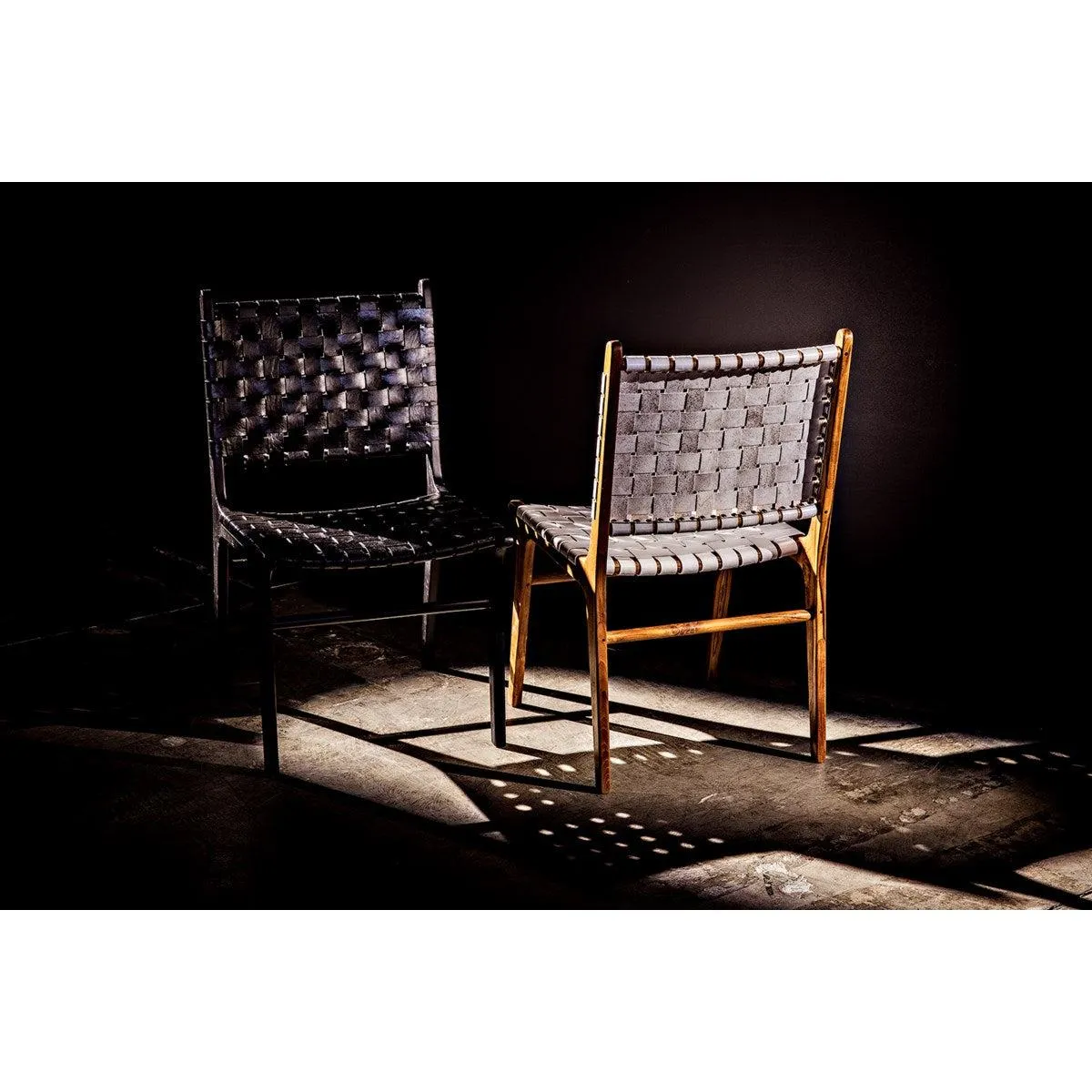 Dede Dining Chair, Leather, Black