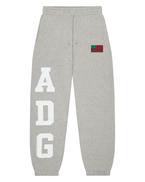 Denim Tears ADG Pan African American Flag Sweatpant Grey