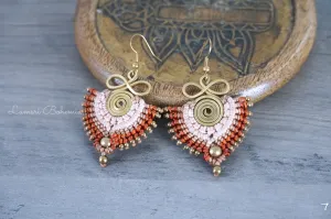 Desert Rose Micro Macrame Boho Earrings