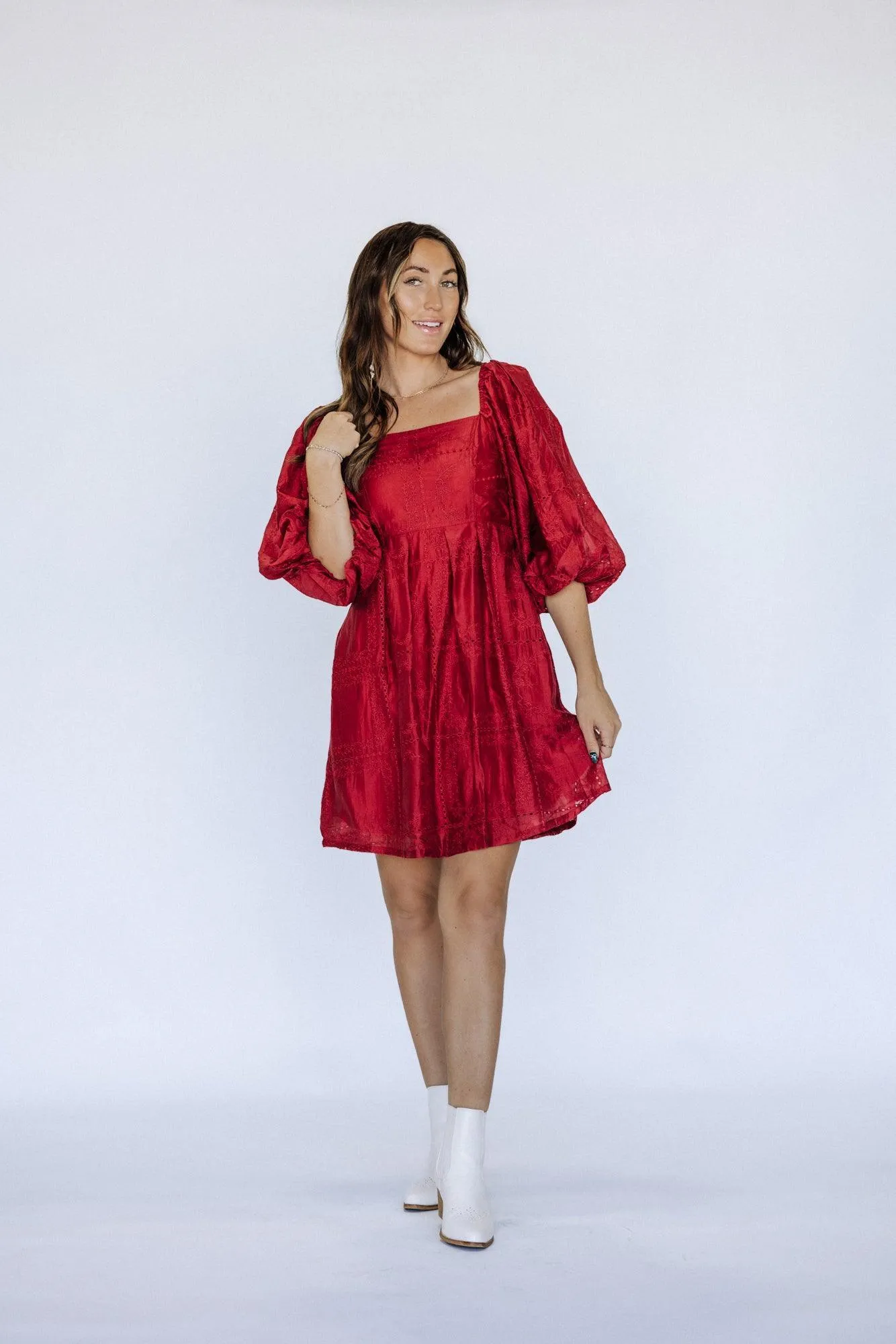 Desi Red Holiday Dress