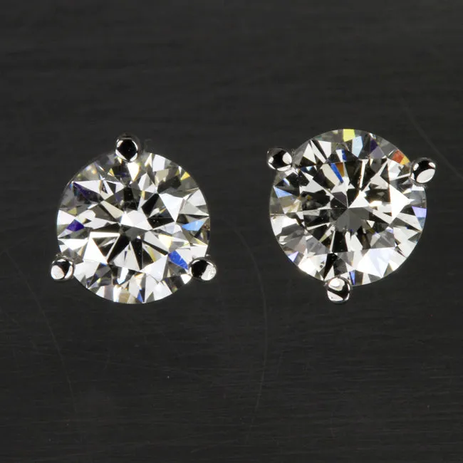 Diamond Round  Stud Earrings 1.00 Carats
