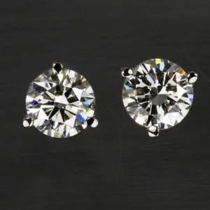 Diamond Round  Stud Earrings 1.00 Carats
