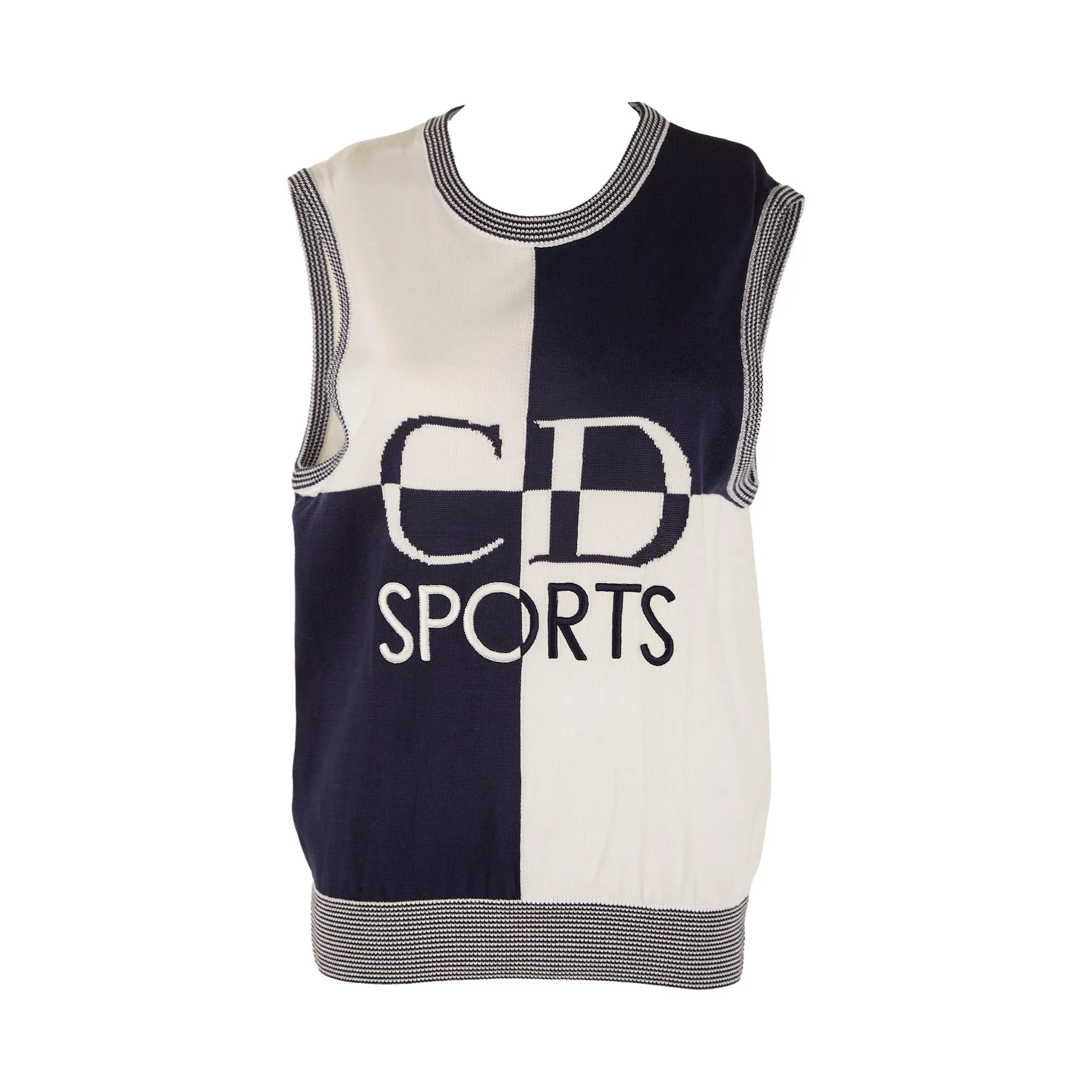 Dior Navy Logo Knit Vest