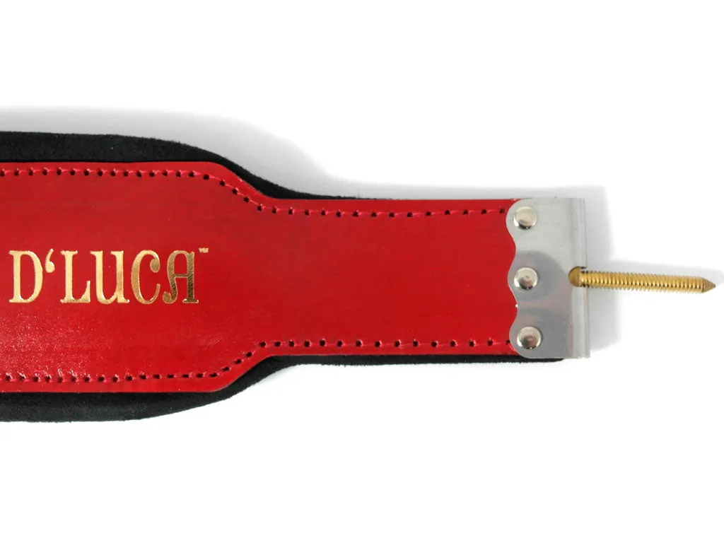 D'Luca Pro Series Genuine Leather Accordion Bass Straps 20.5 Inches Red