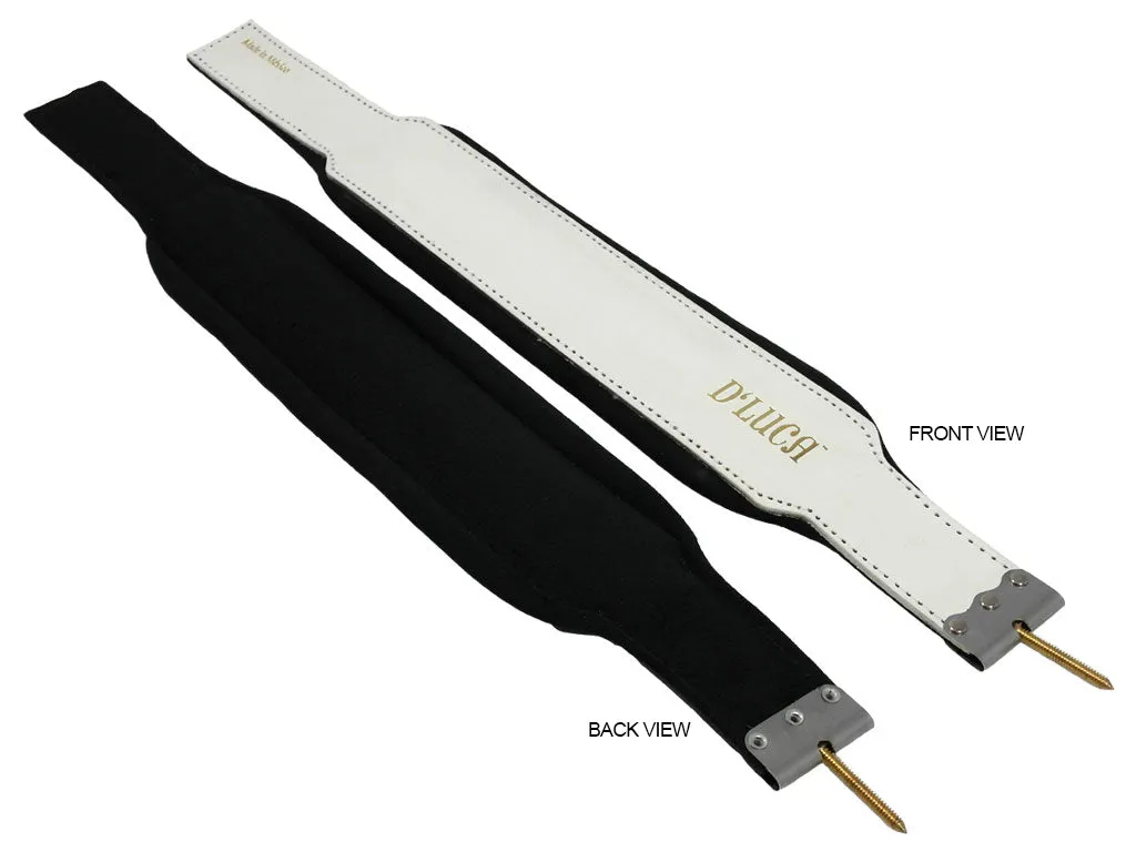 D'Luca Pro Series Genuine Leather Accordion Bass Straps 23 Inches White