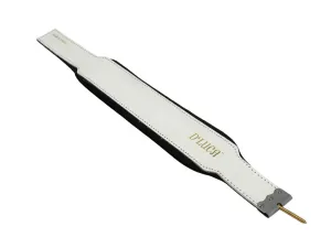 D'Luca Pro Series Genuine Leather Accordion Bass Straps 23 Inches White