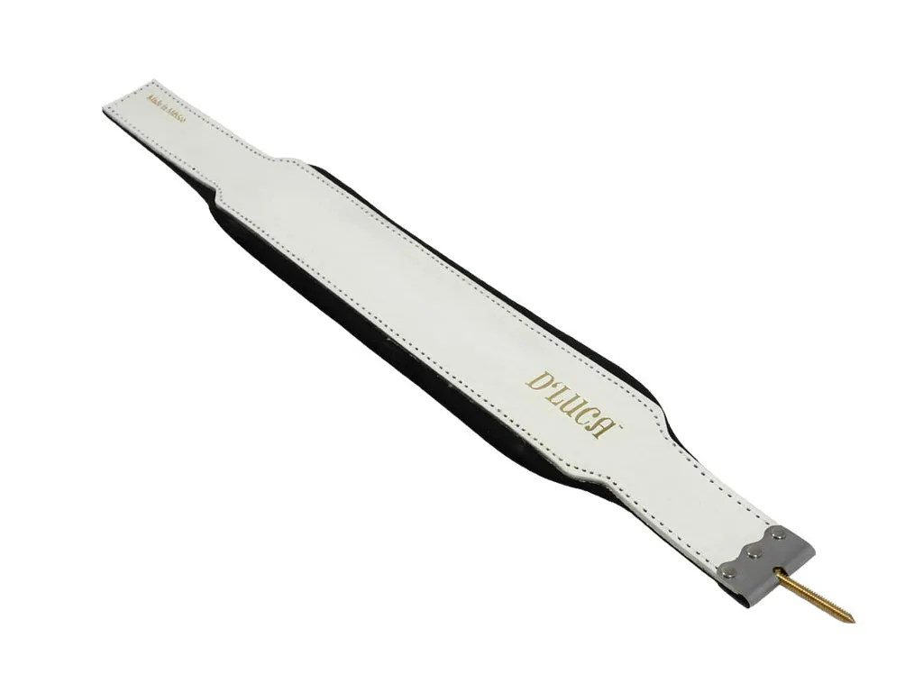 D'Luca Pro Series Genuine Leather Accordion Bass Straps 23 Inches White