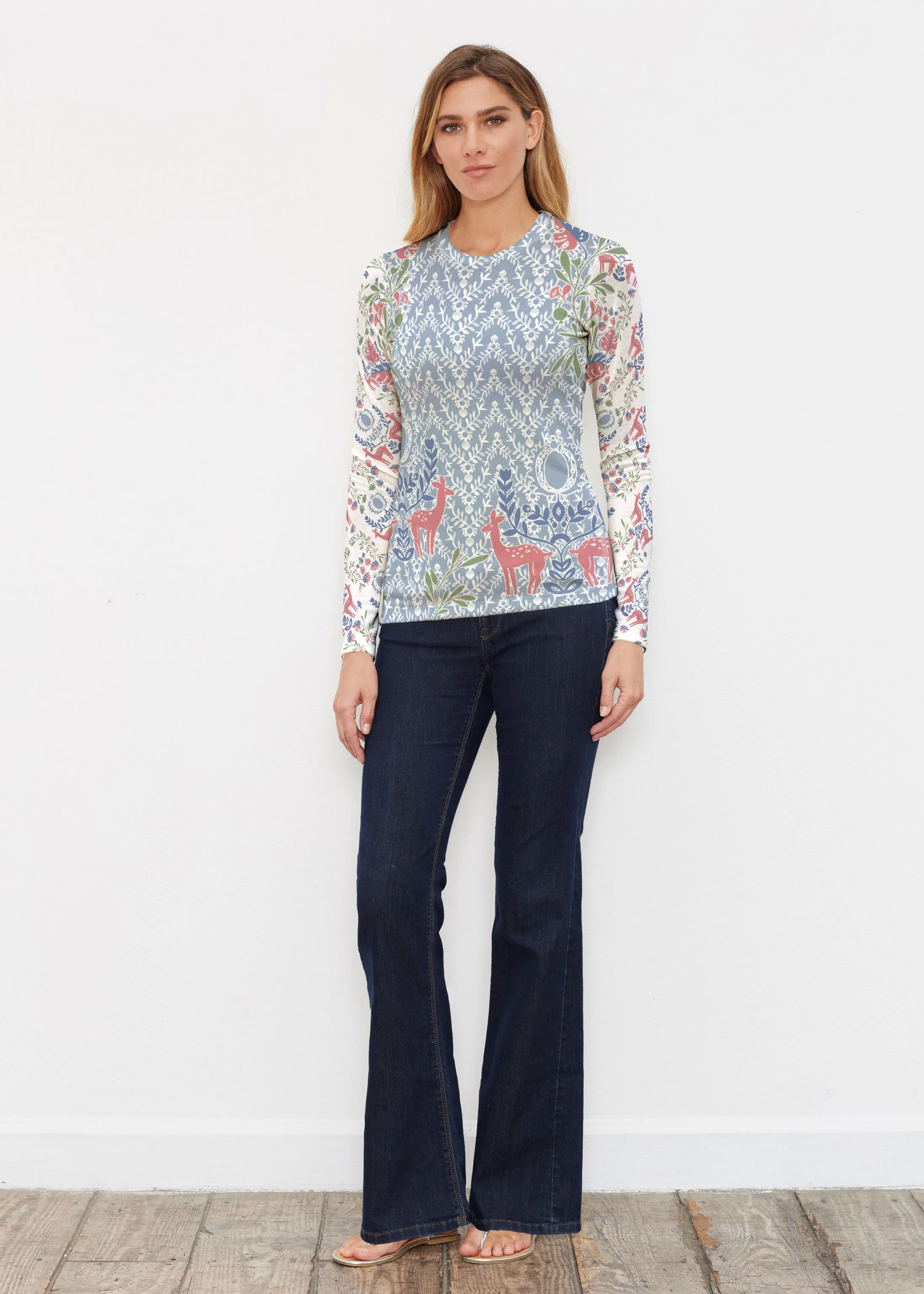 Doe A Deer (8031) ~ Butterknit Long Sleeve Crew Top