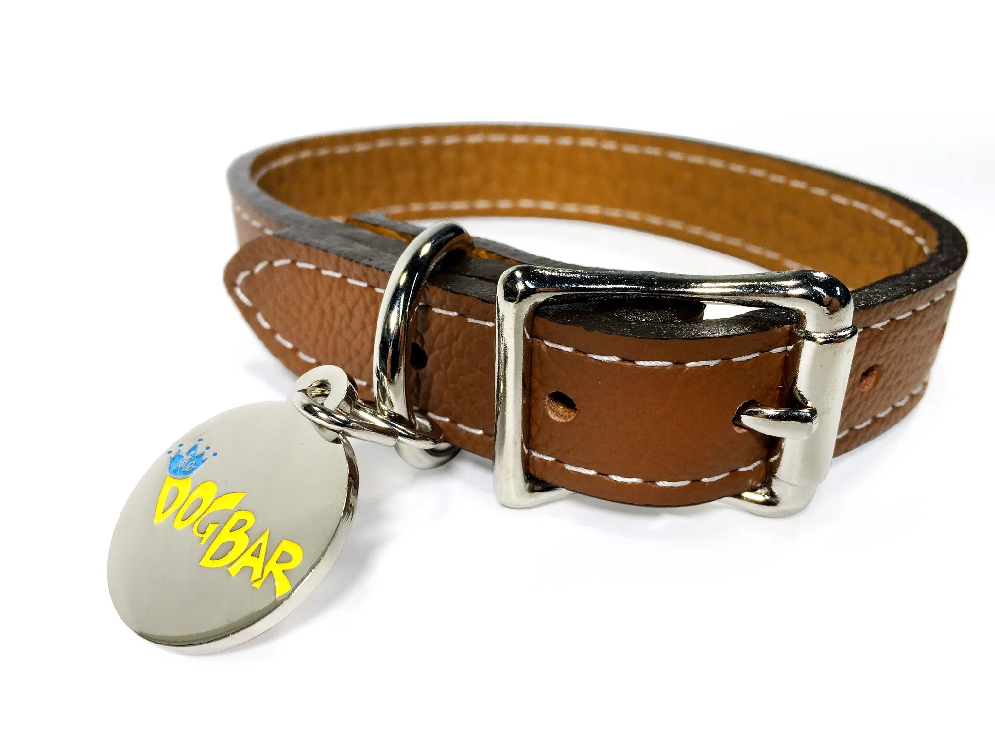 Dog Bar Tuscan Leather Dog Collar