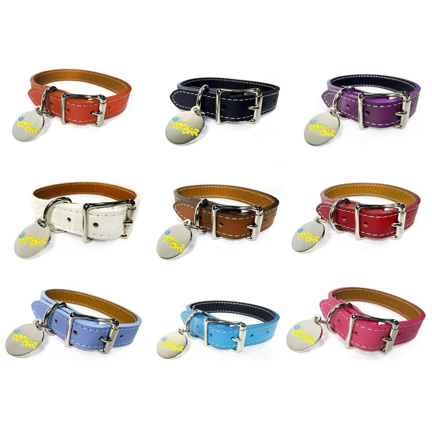 Dog Bar Tuscan Leather Dog Collar