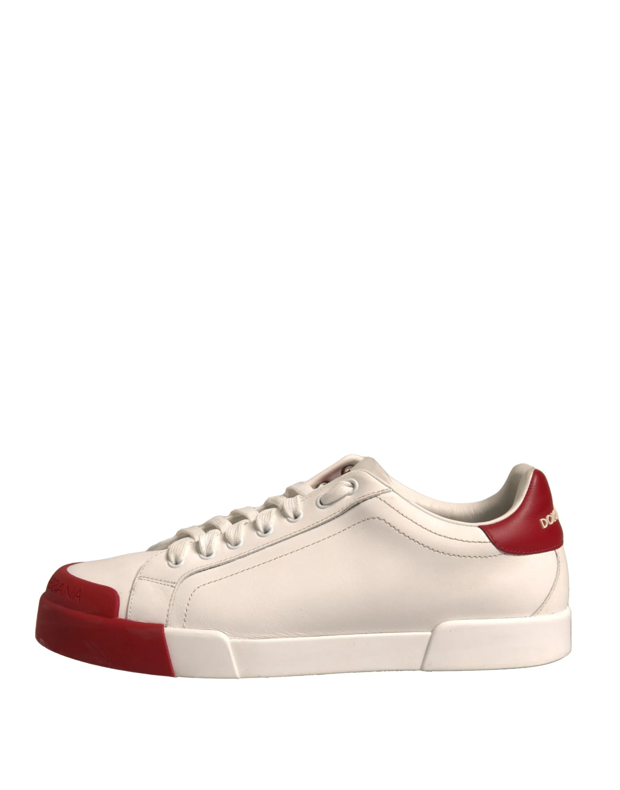 Dolce&Gabbana Portofino Men White Sneakers Leather Casual Trainer Shoes EUR 43.5