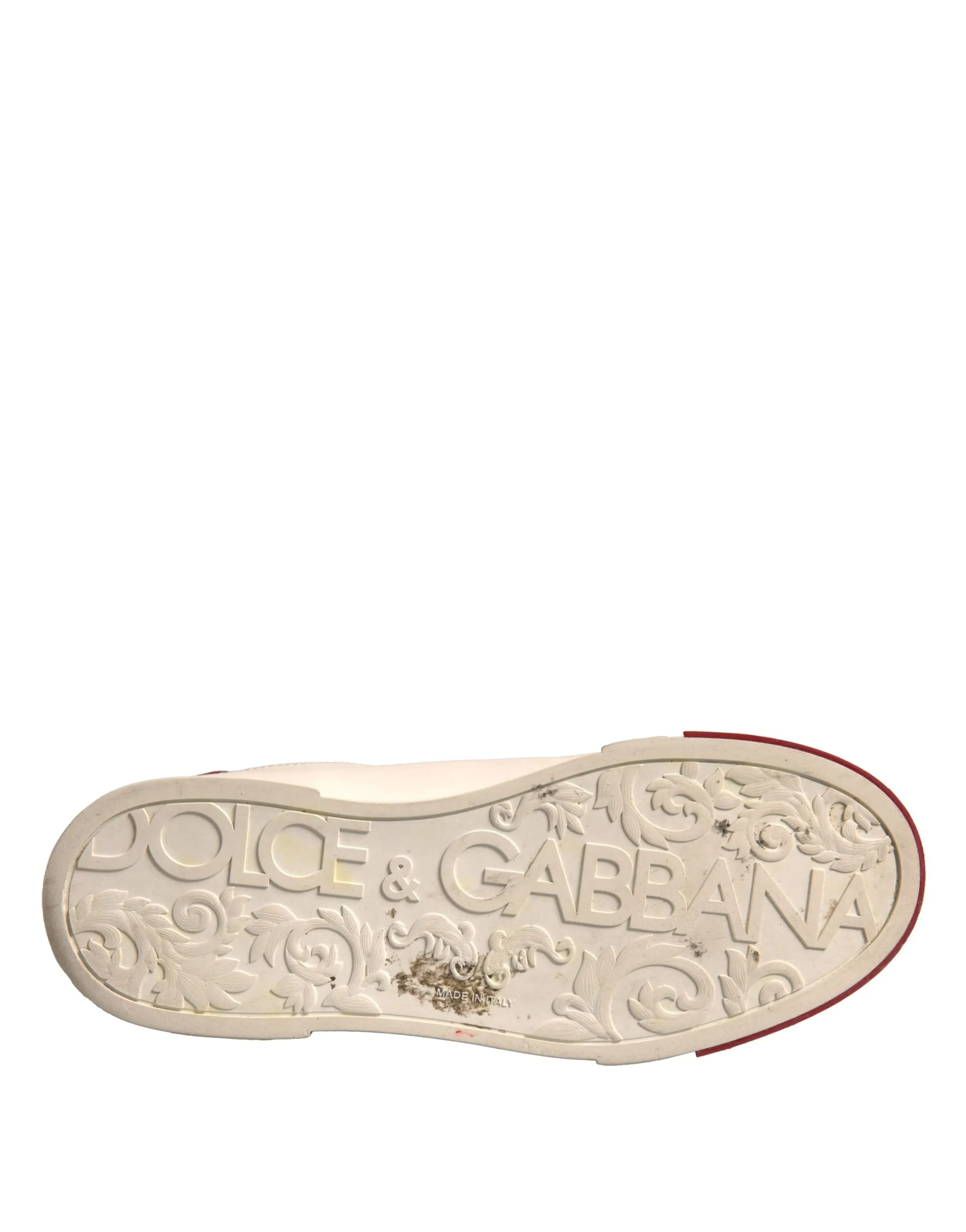 Dolce&Gabbana Portofino Men White Sneakers Leather Casual Trainer Shoes EUR 43.5