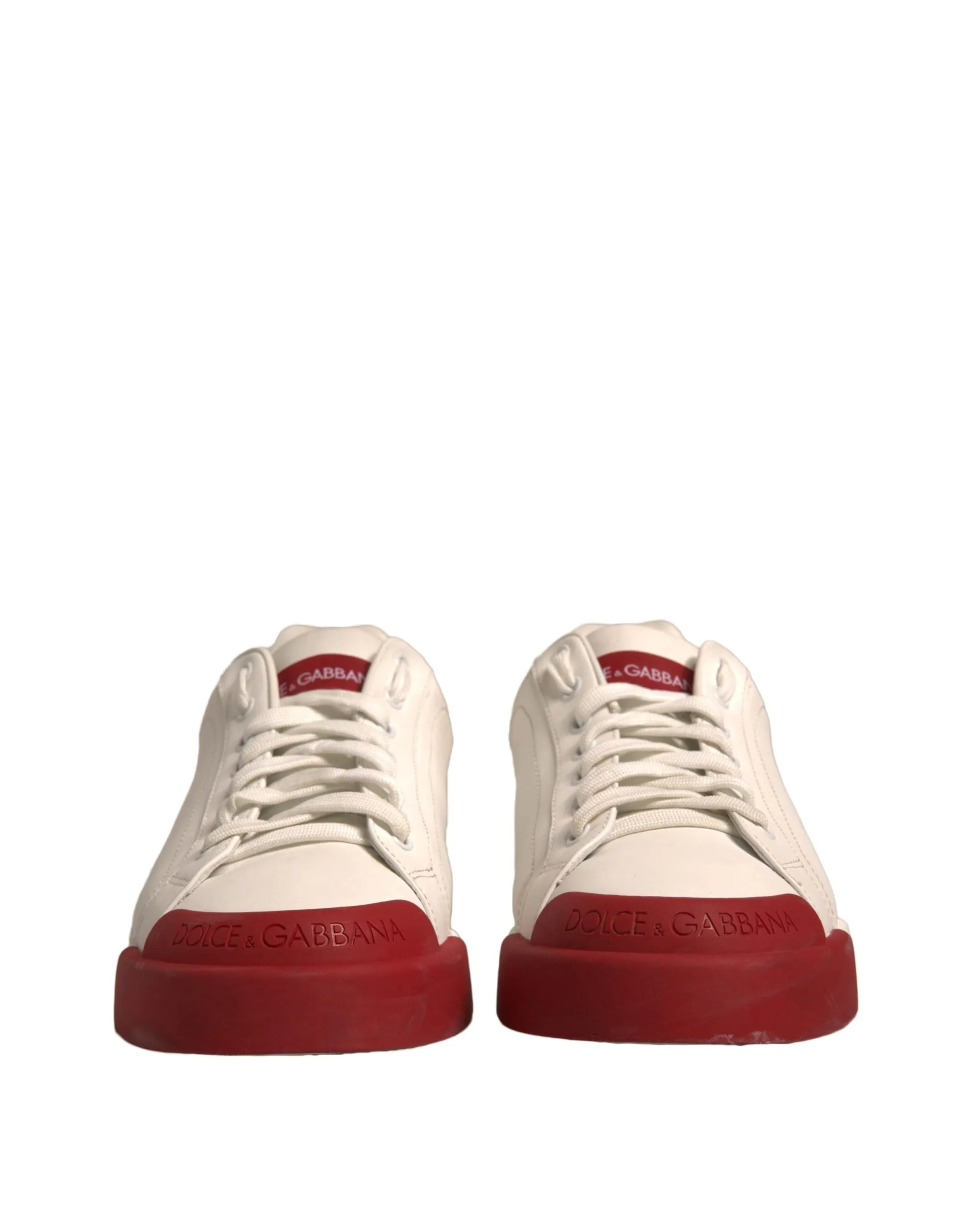 Dolce&Gabbana Portofino Men White Sneakers Leather Casual Trainer Shoes EUR 43.5