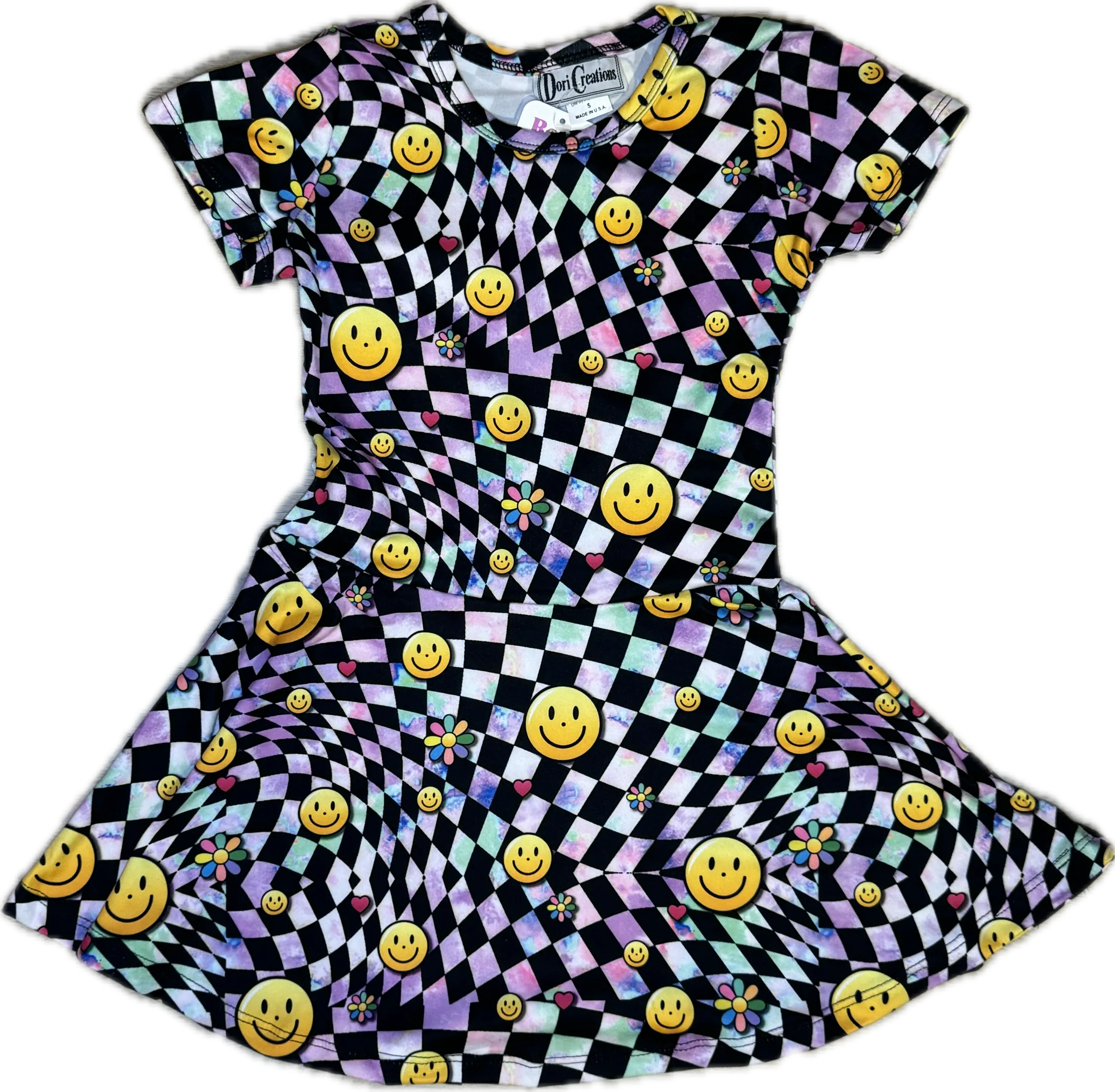 Dori Creations- Checker Smiley Dress
