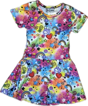 DORI CREATIONS- Neon Graffiti Dress