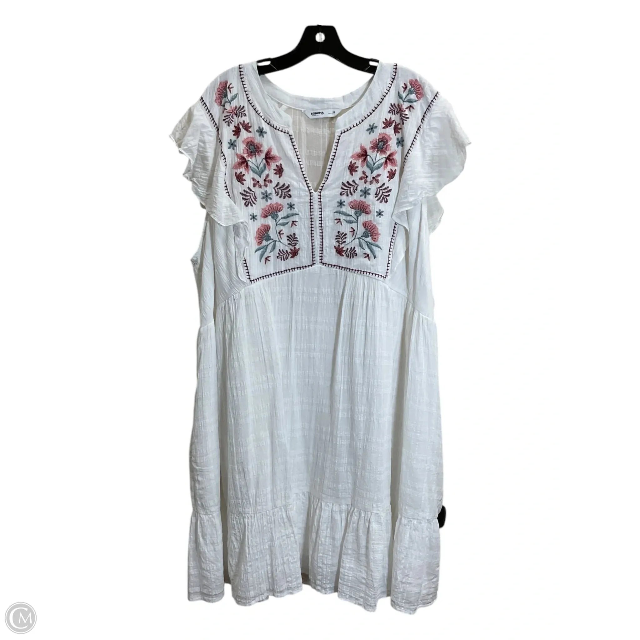 Dress Work By Sonoma In White, Size: 3x