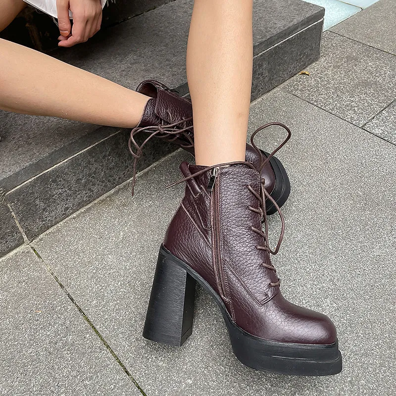 Drew Brown Platform Boots