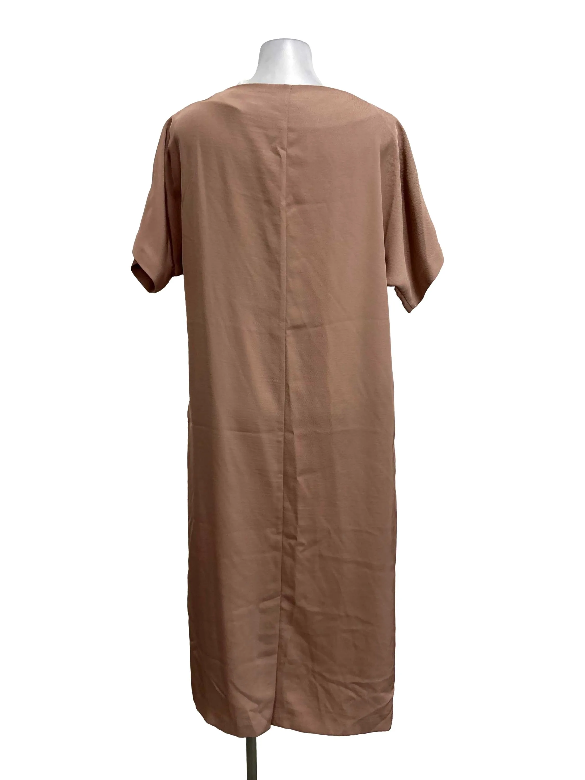 Dusty Pink Open Neck Dress