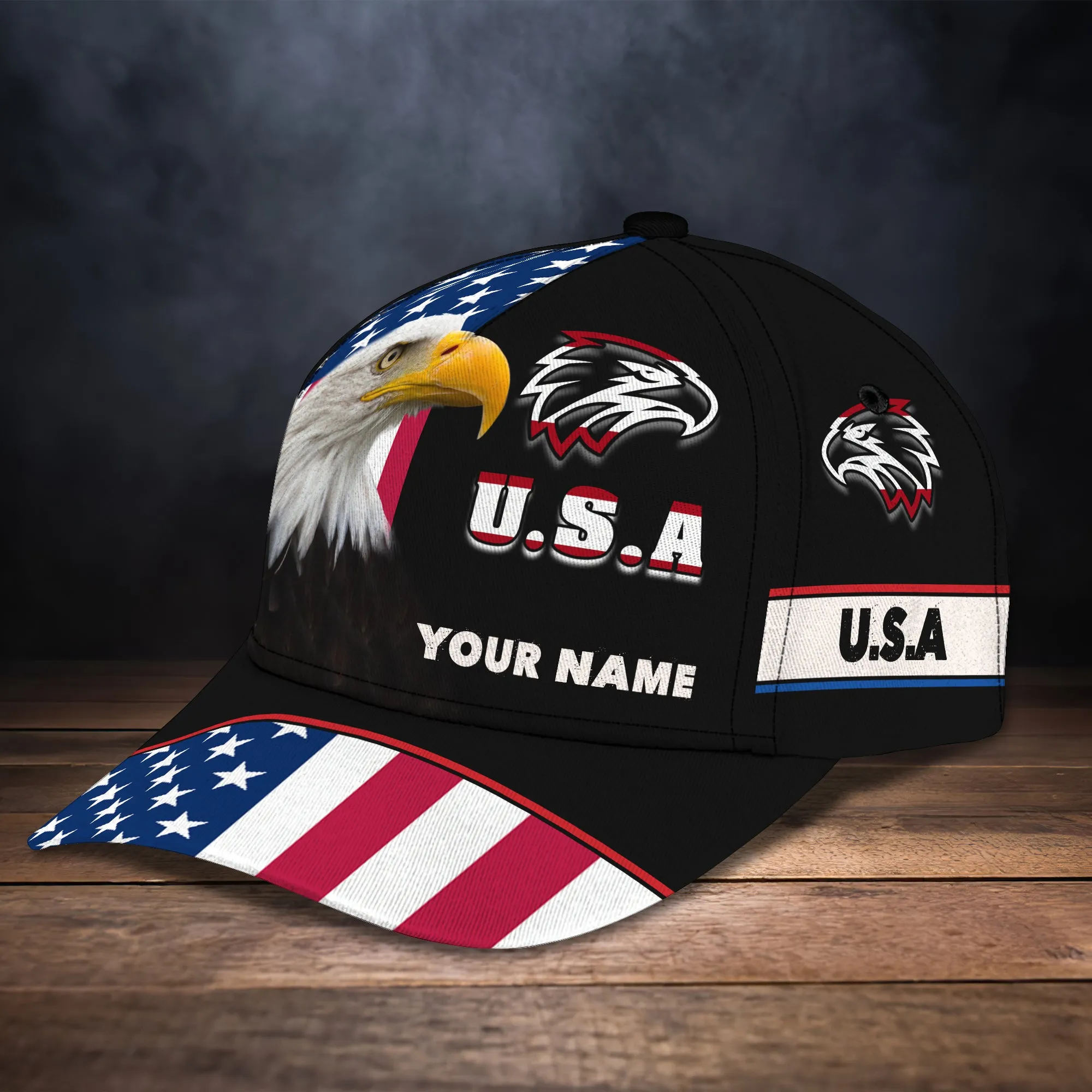 EAGLE- America - Personalized Name Cap-56- LTA98