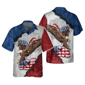 Eagle American Hawaiian Shirt - Independence Day Is Coming - 3D Full Print HTL-L41