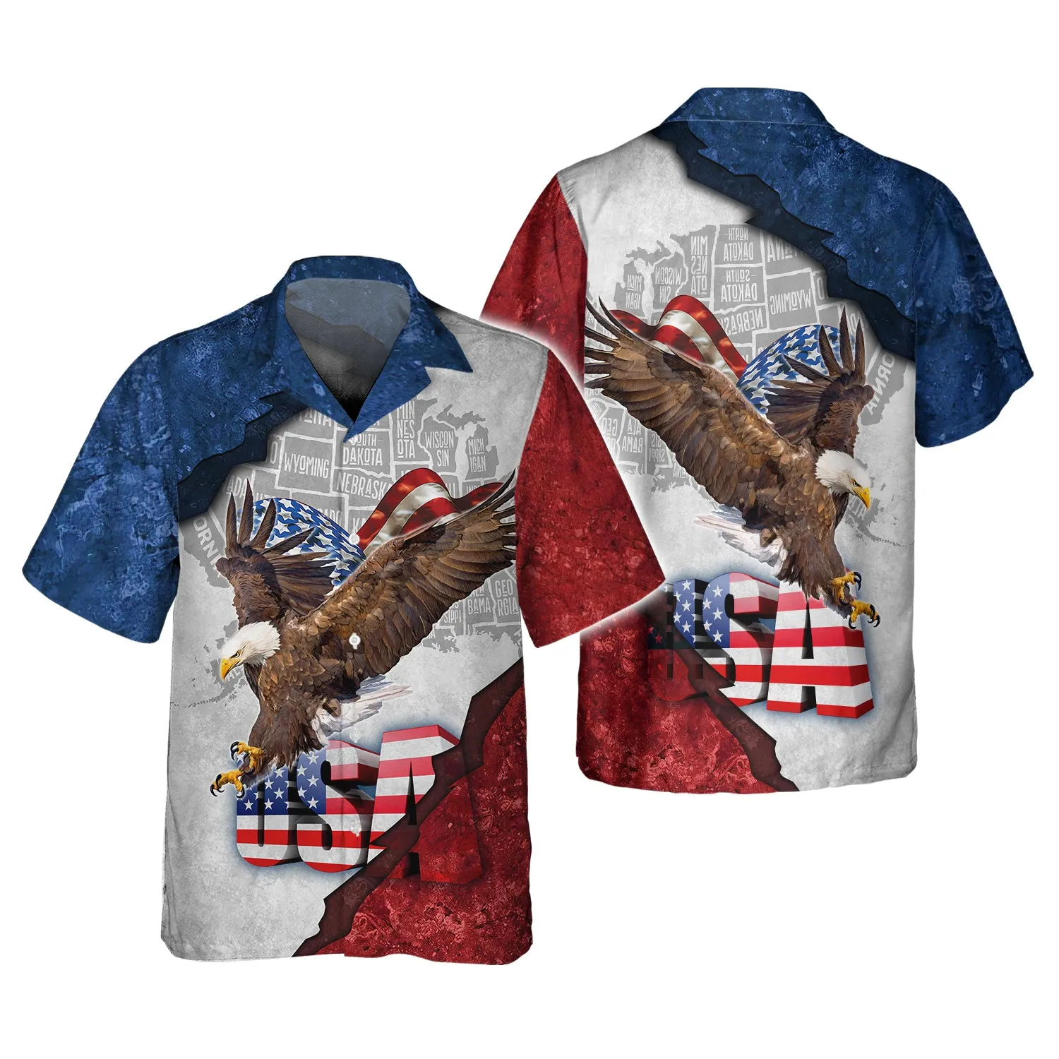 Eagle American Hawaiian Shirt - Independence Day Is Coming - 3D Full Print HTL-L41