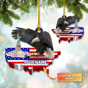 Eagle, American Pride, Custom Shaped Ornament  01, RINC98
