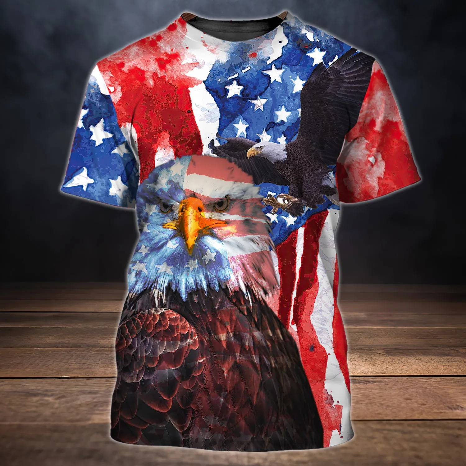 Eagle, USA Flag, American Pride, 3D Tshirt 01 - RINC98