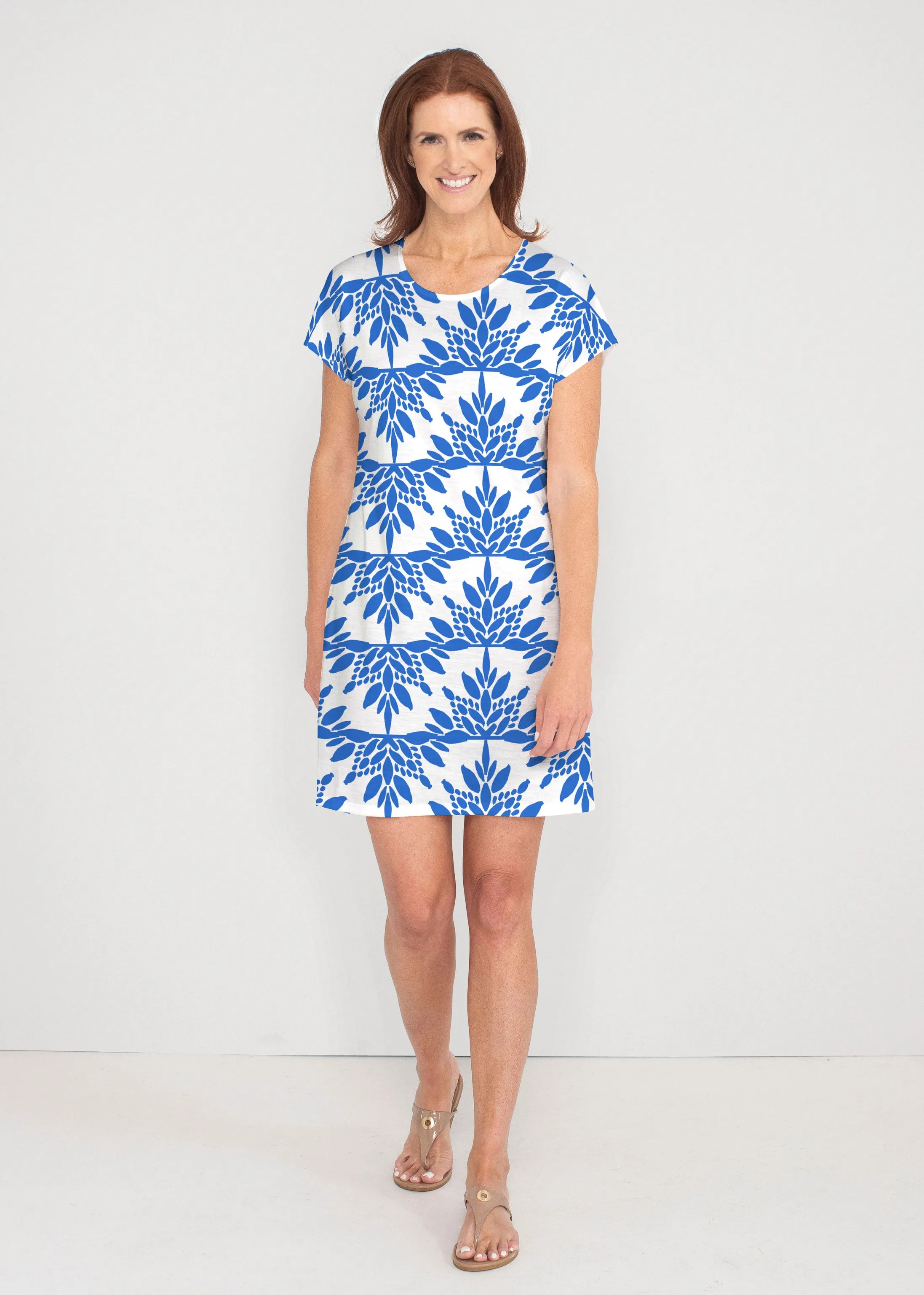 Eccentric (8043) ~ French Terry Short Sleeve Crew Dress