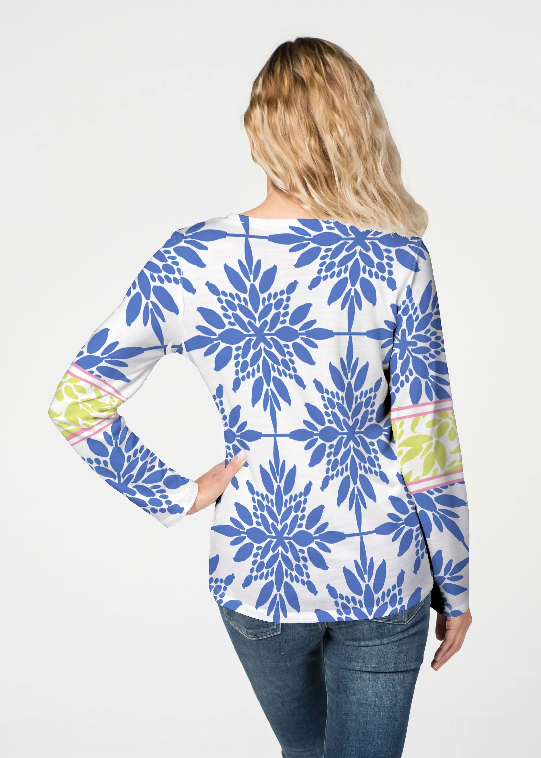 Eccentric (8043) ~ French Terry V-neck Top