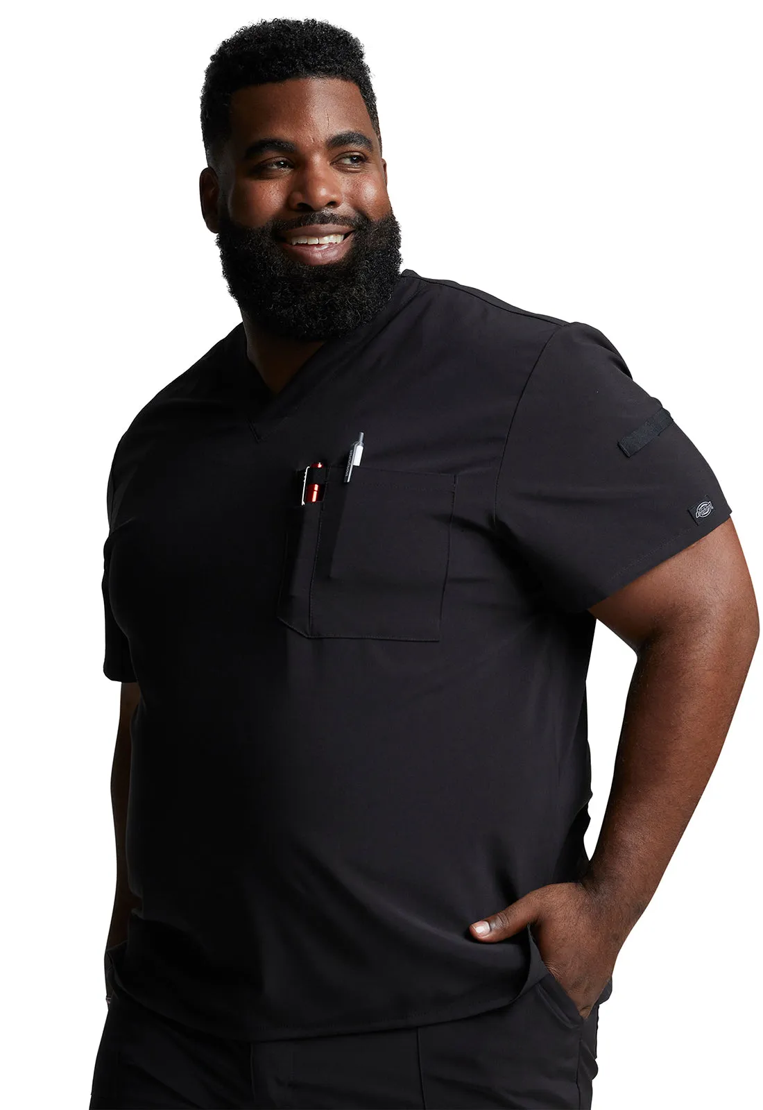 EDS Essentials DK635 Men's Tuckable V-Neck Top Black
