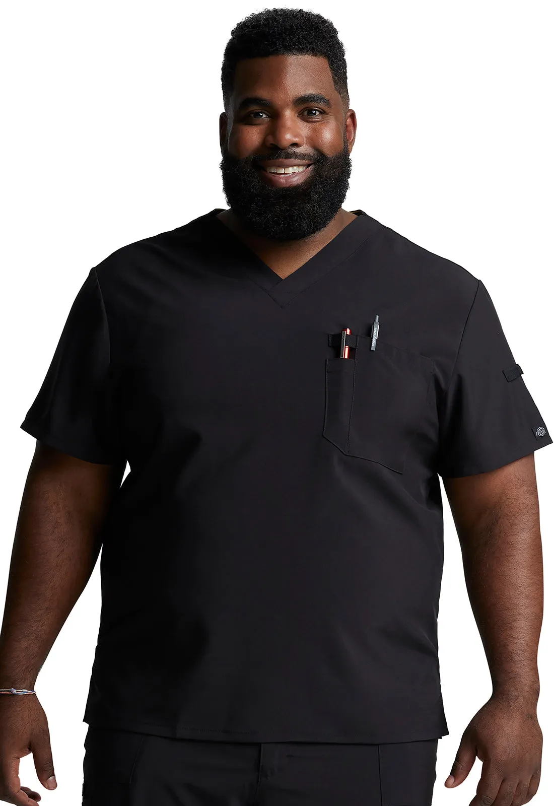 EDS Essentials DK635 Men's Tuckable V-Neck Top Black