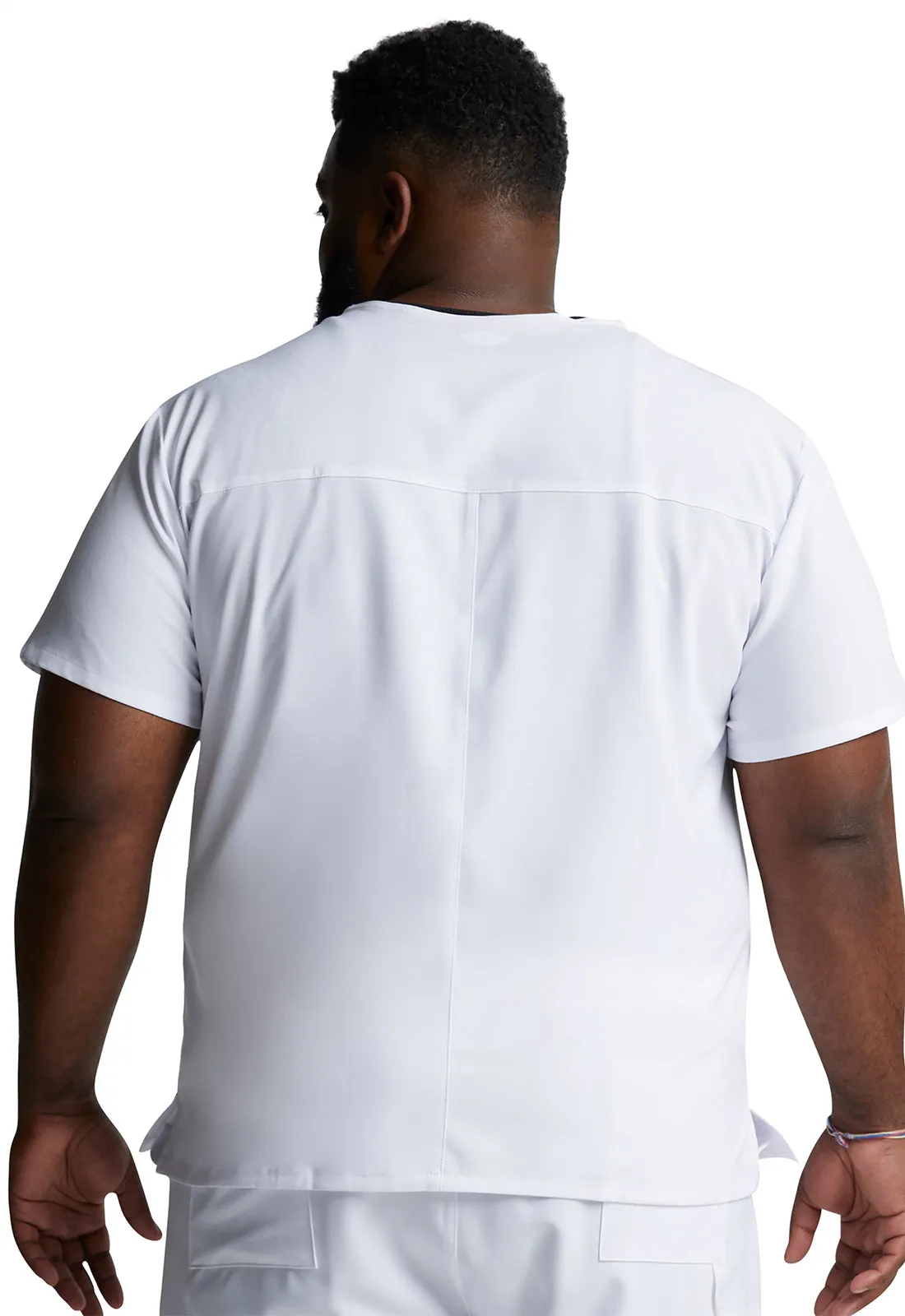 EDS Essentials DK635 Men's Tuckable V-Neck Top White