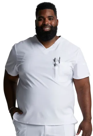 EDS Essentials DK635 Men's Tuckable V-Neck Top White