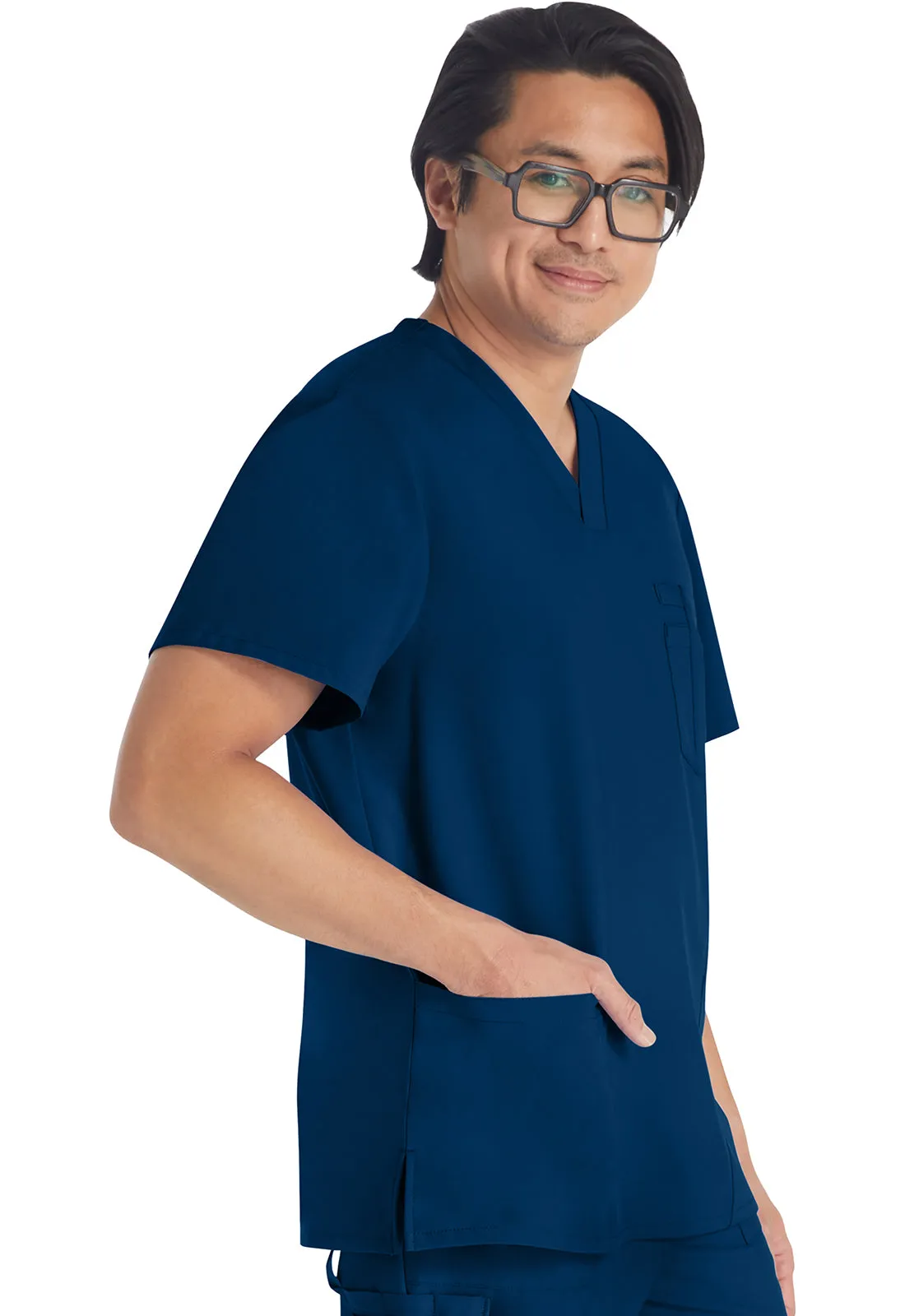 EDS Essentials DK645 Men's V-Neck Top Navy