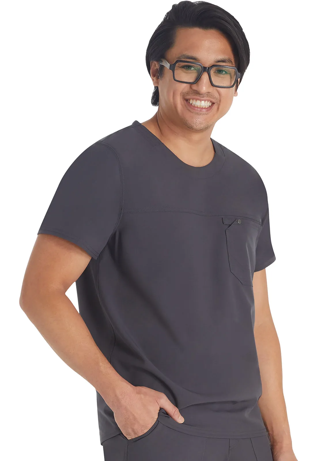 EDS NXT DK676 Men's Round Neck Top Pewter