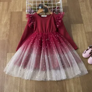 Elegant Red Long Sleeve Dresses for Autumn/Winter Celebrations: Perfect for Eid